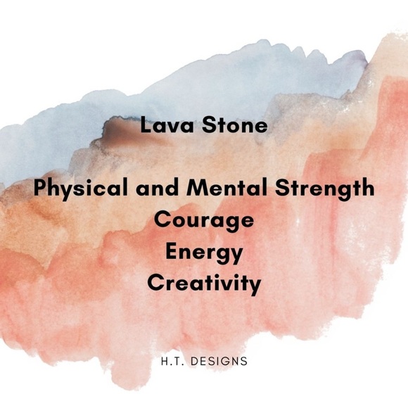 Natural Stone Beaded Bracelet Set Lava Jasper & Labradorite - Picture 7 of 10